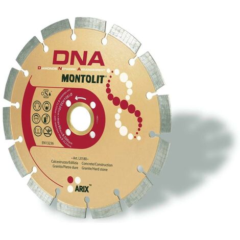 DISQUE DE DIAMANT 180 MM POUR BŽëTON BATIMENT GRANIT PORPHYRE PIERRE DURE MONTOLIT DNA LX180