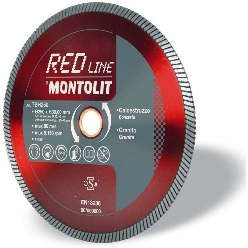 Montolit - disque de diamant 250 mm pour BŽëTON et granit turmont TBH250