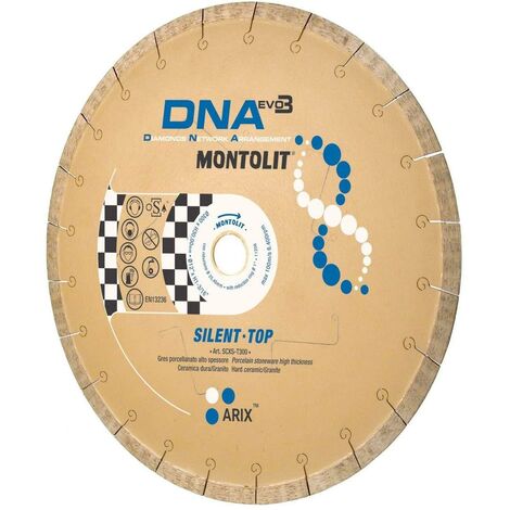 DISQUE DE DIAMANT 300 MM SILENCIEUX POUR GRŽêS VITRIFIŽë CŽëRAMIQUE GRANIT MONTOLIT DNA SCXS-T300