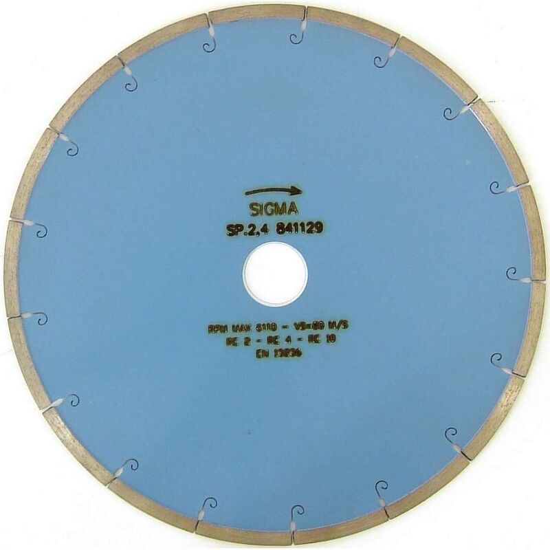 Disque de diamant Sigma 86C Žÿ230 trou 30mm epaisseur 2,1 mm pour la coupe humide