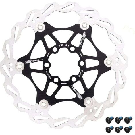 Disque De Frein Flottant Velo 180 Mm Rotor 6 Boulons Pour VTT BMX Noir