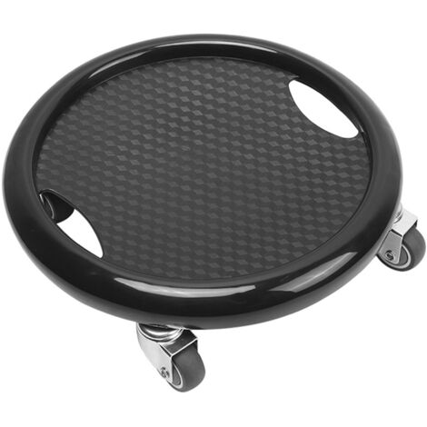 Disque de glisse abdominal avec 4 roulettes pour entraînement à domicile - Noir