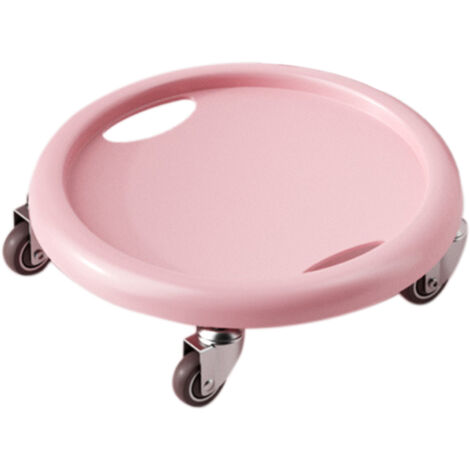 Disque de glisse abdominal avec 4 roulettes pour entraînement à domicile - Rose