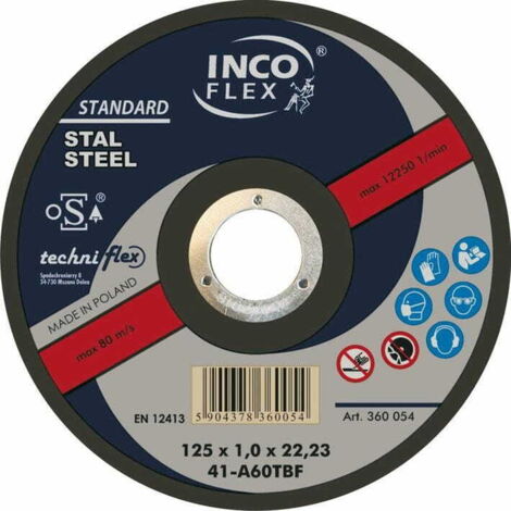 Disque de meulage métallique INCOFLEX 125 x 6,5
