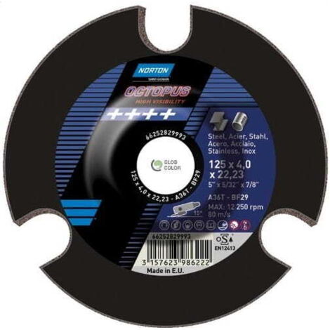 Disque de meulage Norton 125 mm P36 Octopus