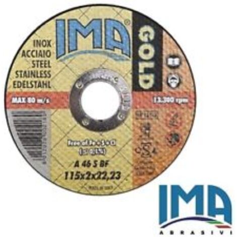 Disque de meule abrasive Ima 230x2 mm pour scie A  onglets en fer acier