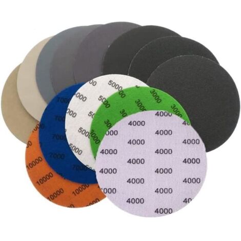 Disque de Papier Abrasif - Noname - 125 mm - 25 Pcs - Grain 3000 à 10000 - Humide et Sec