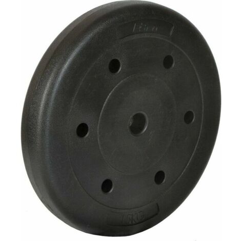 Disque de poids 28 mm 15 kg poids d'haltère bitume noir