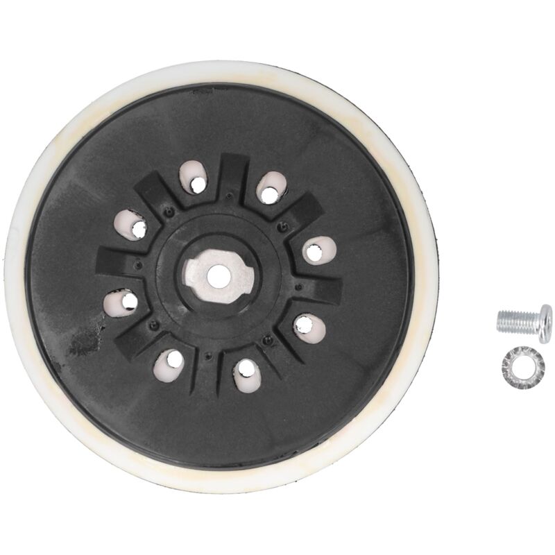 Disque de polissage 6 pouces, 17 trous, boucle à crochet, support de ponçage, fournitures industrielles ABS