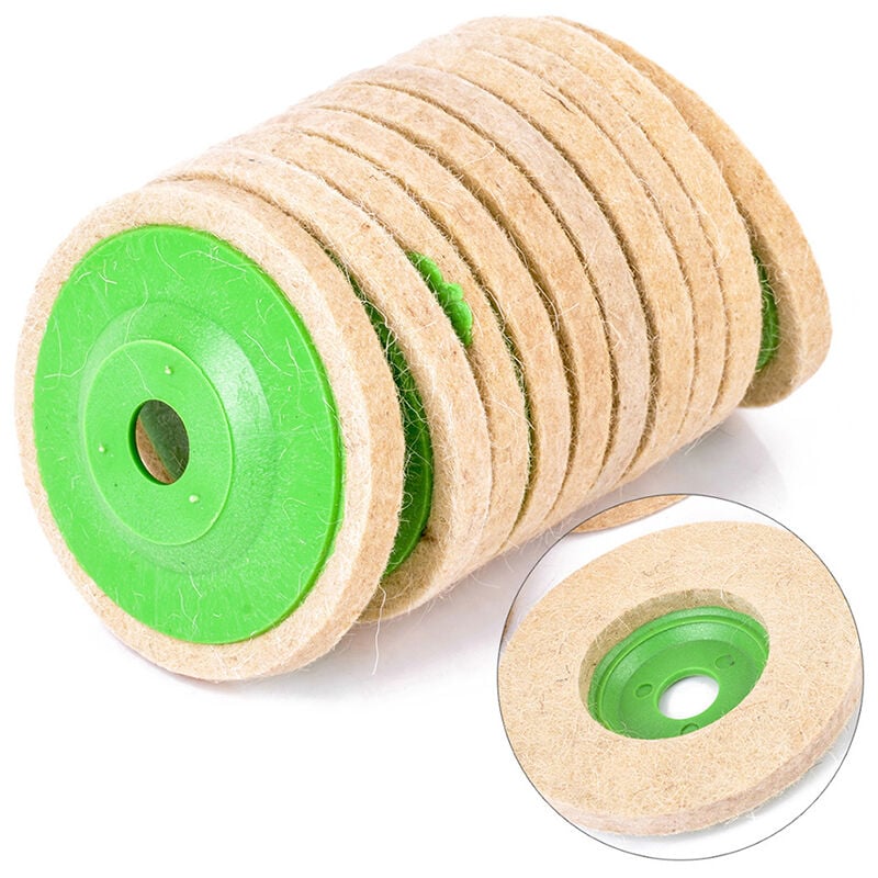 Fei Yu - Disque de polissage en feutre de laine 5 pièces pour meuleuse d'angle