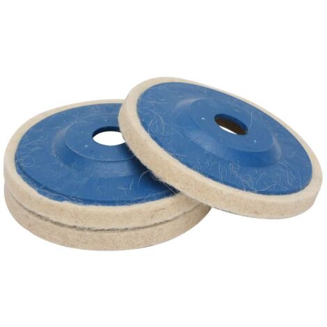 Disque de Polissage en Laine, 100 x 16 x 8 mm, Lot de 3, pour Meuleuse d'Angle