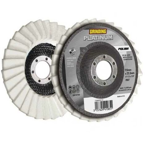Disque de polissage en lamelles de feutre 115 F22 pour meulage