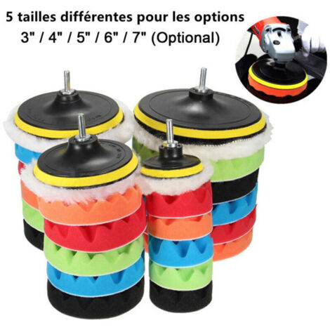 Disque de polissage pour éponge à cirer pour voiture, ensemble de 8 pièces, 6 pouces M14