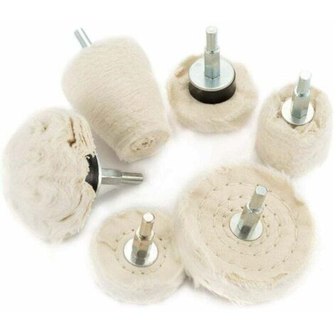 Disque de polissage pour perceuse accessoire de polissage tournevis sans fil 6 pièces pour meuleuse d'angle, outil de polissage, kit de polissage perceuse pour voiture, métal, acier inoxydable