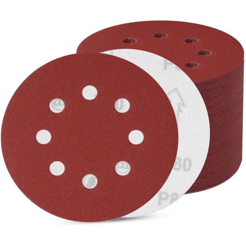 Disque de Ponçage 80pcs Disques Abrasifs Taille de 125mm Idéal pour Poncer/Polir/Dérouiller, Meule d angle (80 pièces grain 100)