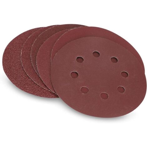 Disque de Ponçage Papier Abrasif,60 Pièces,125mm Disques Abrasifs pour Grain de Ponceuse Circulaire Papier Sablé, P40/P60/P80/P120/P180/P240, 8 Trous, pour Poncer, Polir, Dérouiller - RWOutillage  Acc