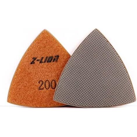 Disque de ponçage triangulaire électroplaqué diamant Grain 200 pour outils oscillants 1 Pièce. 200