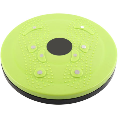 Disque de rotation pour la taille - Équipement de fitness magnétique pour massage amincissant à domicile ou au bureau (Vert)