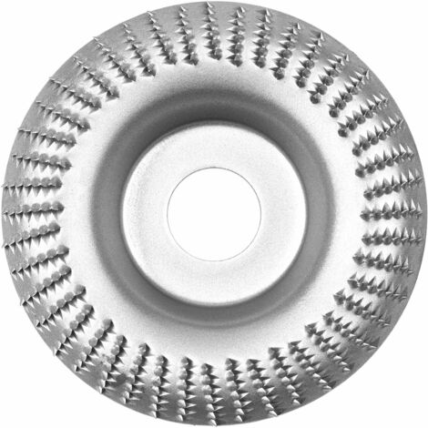 Disque de roue de meuleuse Disque de meule de meulage de bois de 4 pouces avec outil de fixation de meuleuse d'angle de 7/8 '' pour le ponçage, la sculpture, le polissage (argent)