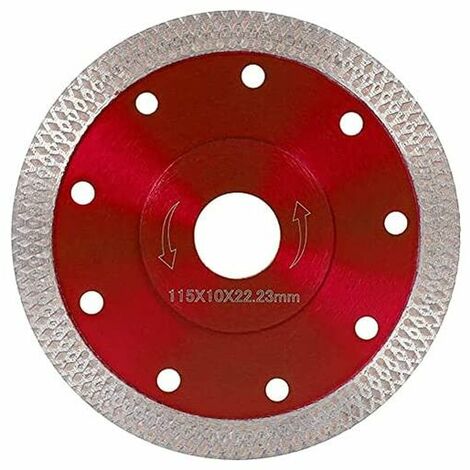 Disque de scie diamant 115 mm , disque turbo circulaire super fin pour meuleuse d'angle, coupe de porcelaine, carrelage, granit, marbre, c��ramique, b��ton renforc��, bleu, 115 mm