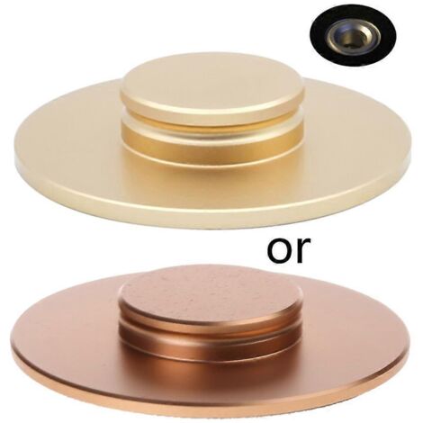 Disque de stabilisation pour tourne-disque en alliage d'aluminium - Poids d'équilibrage - Grand trou doré