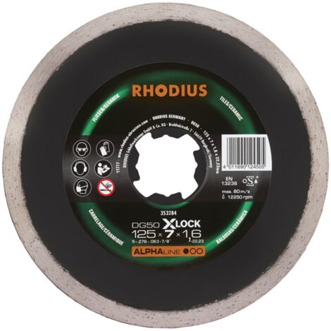 Disque de tronçonnage diamant Rhodius DG50 X-LOCK