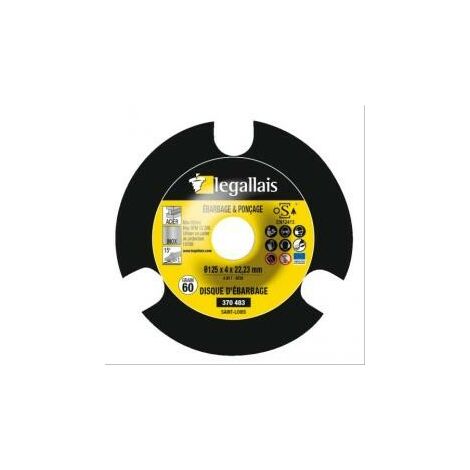 Disque d'ébarbage Saint Louis P-Pro pour acier/inox Ø125mm grain 60