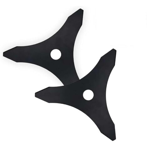 Disque Débroussailleuse, 2 Pièces Lame Débroussailleuse de 3 MM D'épaisseur, Lame Debroussailleuse Thermique à Trois Dents, Diamètre de 25,4 MM, pour Pelouses et Jardins, Version Renforcée
