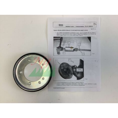 Disque d'embrayage tondeuse GIANNI FERRARI PLAY GREEN modification