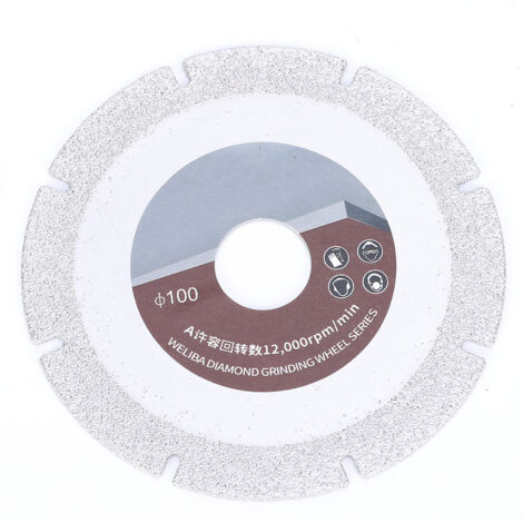 Disque diamant 100mm 60 Mesh pour coupe et meulage carrelage, marbre, pierre