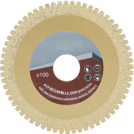 Disque diamant 100mm grain 60 pour coupe céramique marbre pierre meulage
