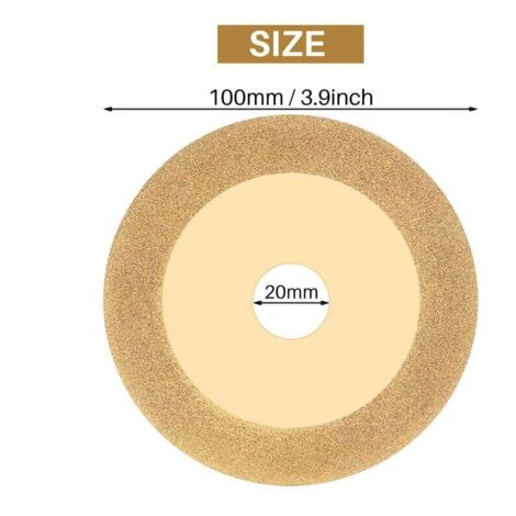 Disque Diamant 100mm Pour Coupe Affûtage Roue Meule Dore