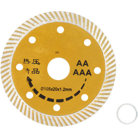Disque diamant 105x20mm pour couper béton, granit, carrelage - Lame circulaire robuste