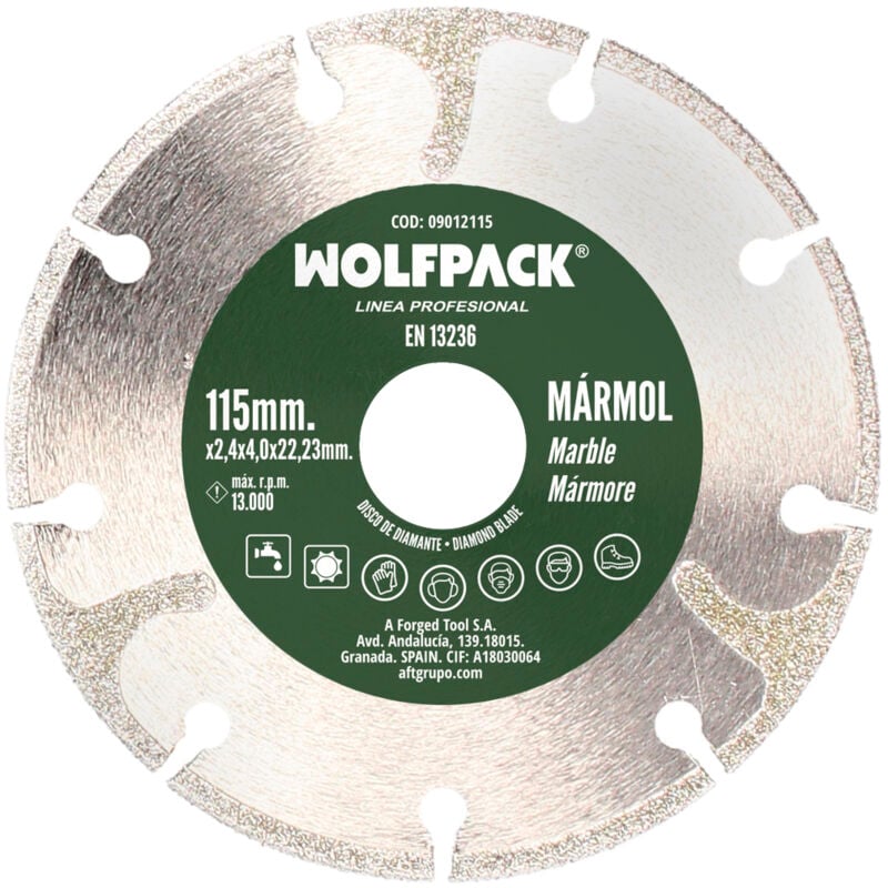 Disque diamant ø 115 mm. Marbre