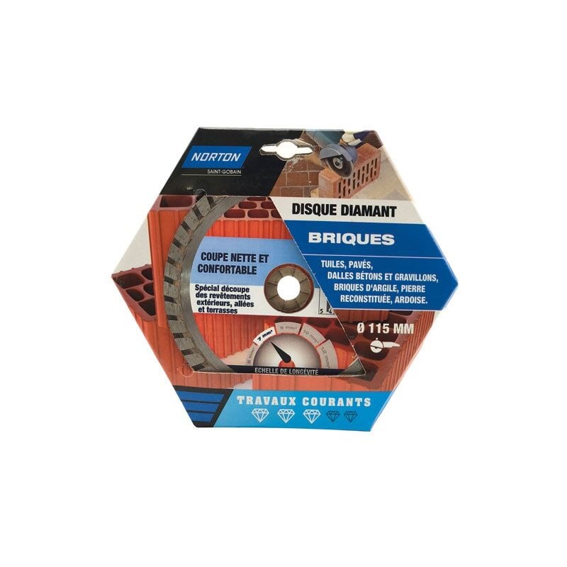 Norton - Disque diamant 115 travaux courants brique