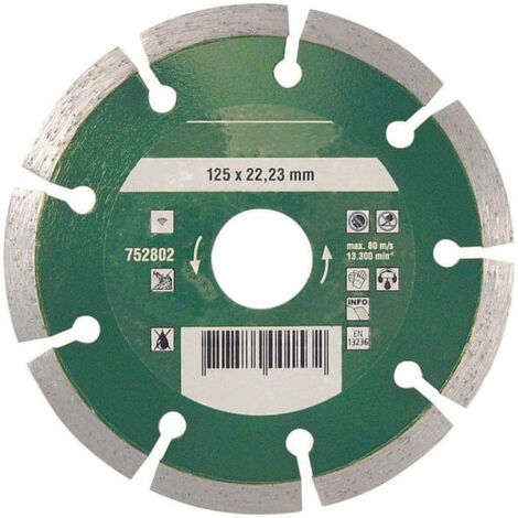 Disque diamant 125 x 22,2 x 7mm universel fritté - HIKOKI - 752802