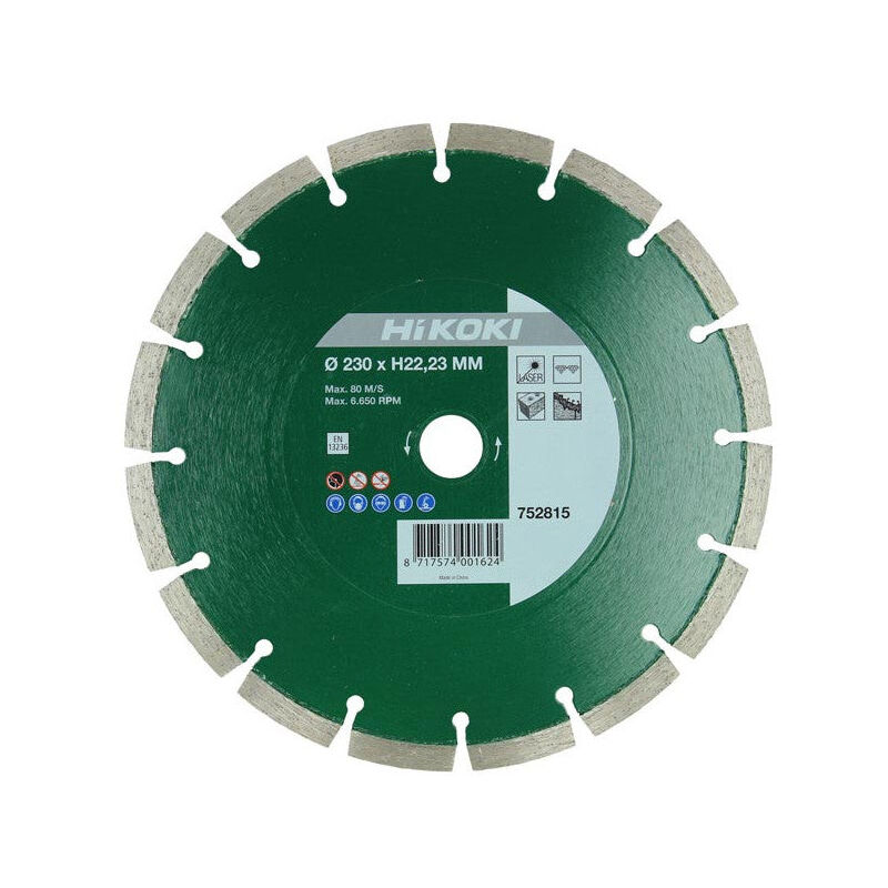 Disque diamant Ø125mm Proline Hikoki 752812- al.22.2 seg. 10 universel fritté