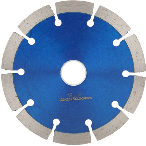 Disque diamant 125mm pour meuleuse, coupe marbre et béton, lame circulaire durable.