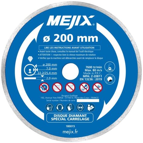 Disque Diamant Ø 200 mm – Spécial Carrelage