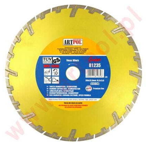 DISQUE DIAMANT 230 x 22,2 mm SEGMENTÉ COUPE RAPIDE ET PROFONDE /AR