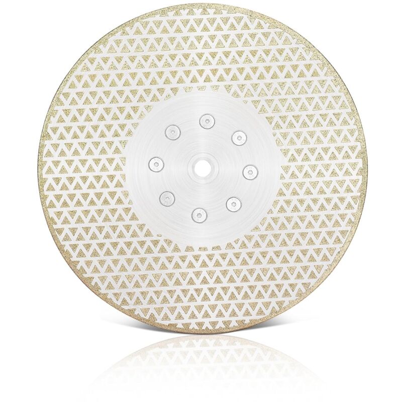 Disque Diamant 230mm x M14, 2-En-1 Disque Diamanté à Meuler & Disque à Tronçonner, Double Face Électroplaqué, Meuleuse d'Angle Disque Diamant pour