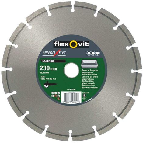 Disque diamant 230x22.23mm Speedoflex pour meuleuse d'angle - Flexovit