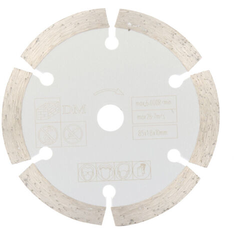 Disque diamant 85mm pour bois, coupe précise avec scie circulaire et outil rotatif, épaisseur 10mm.