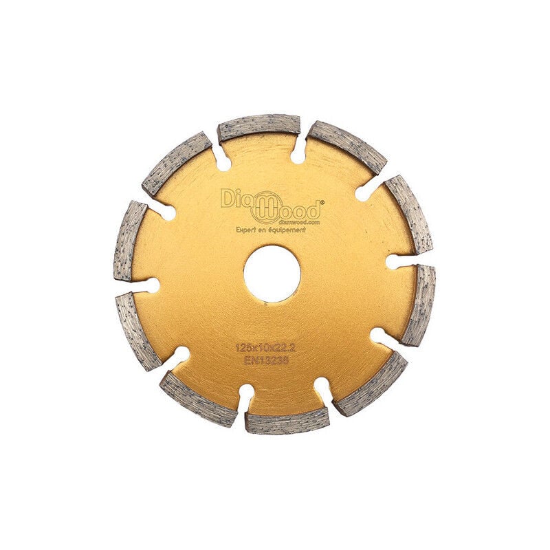 Diamwood Disque Diamant à Déjointoyer avec Haute efficacité - 1 pièce - Diamètre 125 mm, Alésage 22,23 mm, Hauteur 7 mm, Épaisseur 10 mm - Applicable