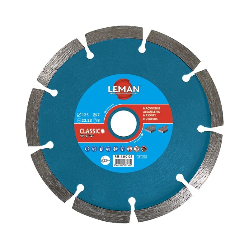 Leman - Disque diamant à déjointoyer mortier Classic ø 125 Alésage 22,23 Ep. 8,0mm