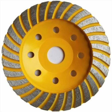 Disque Diamant à Meuler poncer le Béton 125 x 22,2 mm assiette pour meuleuse pour Béton, Granit, Pierre et Maçonnerie brique surfaçage façonnage