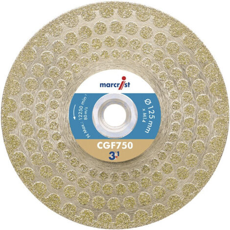Disque diamant à tronçonner/meuler CGF750 D.125mm M14 Seg.-H.68.5mm Seg.-S.2.8mm