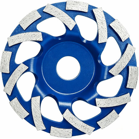 Disque Diamant Abrasif 125mm de Meulage pour le Béton Meule Abrasive pour Poncer Béton, Pierre, Granit Bleu
