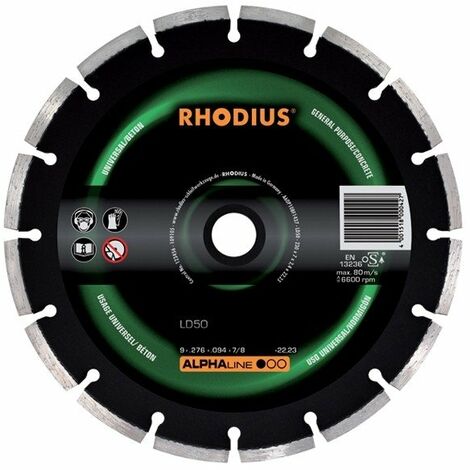 Disque diamant ALPHALINE diamètre 300 mm - 7 x 2,5mm alésage 25,4 mm