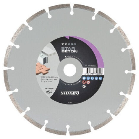 Sidamo - Disque Diamant Star Beton - D. 125 X 22,23 X H 7